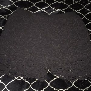 Black lace MISS ME shorts